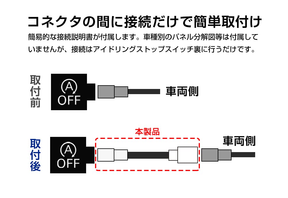 CARSIX [ISTO001] Tanto/Chiffon Idling Stop Canceller, Compatible Models (LA650S / LA660S) Simple Connection, Coupler-On Type