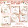 40pcs Sweet Baby Girl Napk Rose Gold Baby Shower Napk Disposable Watercolor Pink Floral It's a Girl Paper Napk for Girls Baby Shower Party Supplies