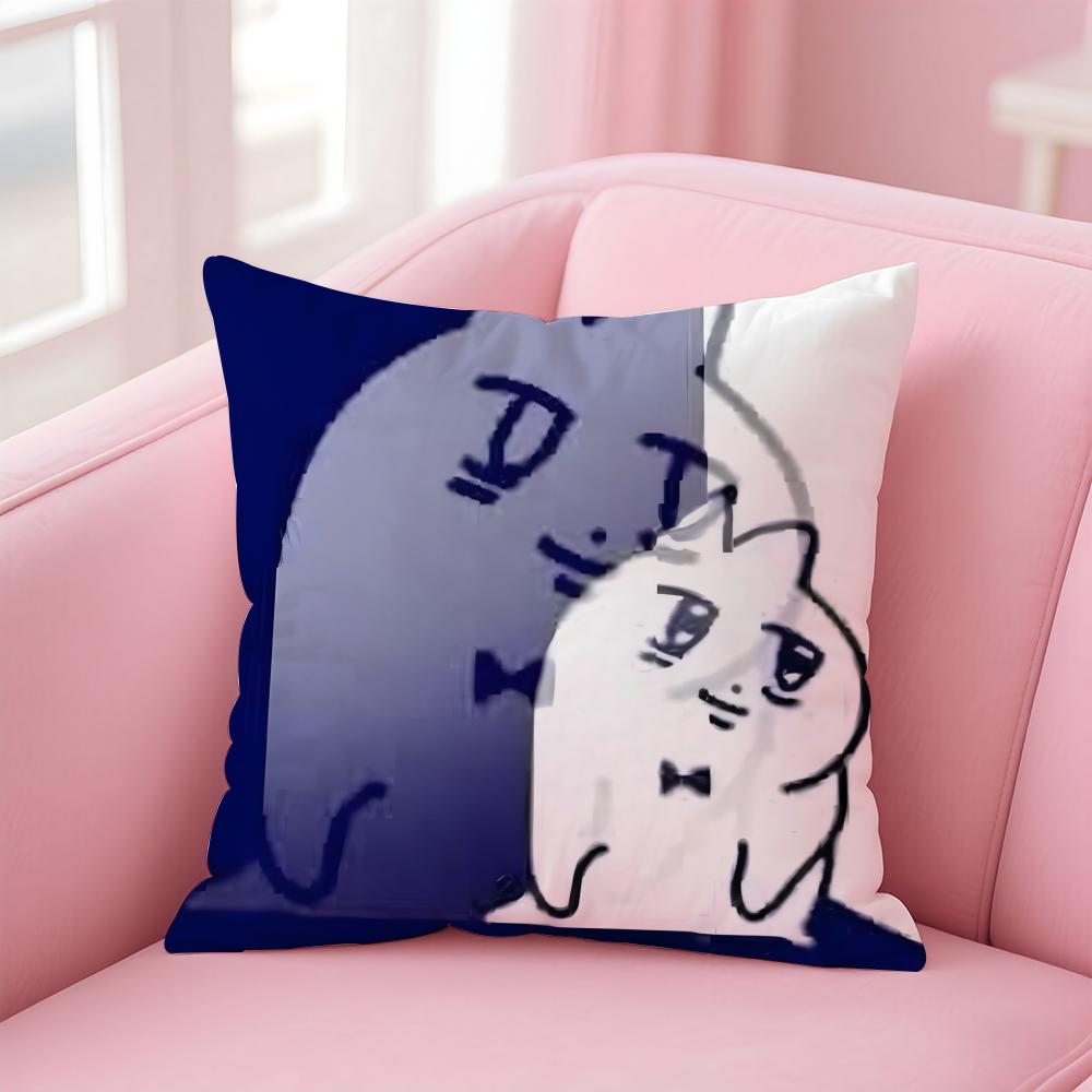 

Fashion BBowtie Cats Artistic Cushion Cover Pillow Case Soft Friendly Fabric Concealed Zipper 40x40cm
