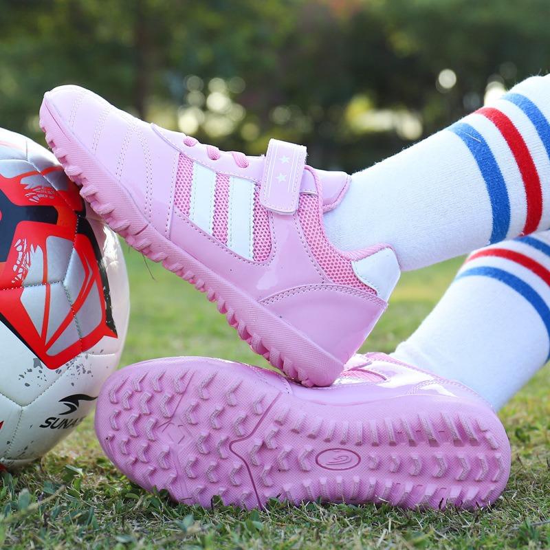 Children's football shoes, boys and girls, adolescent students, game training shoes, broken nails, Velcro sports shoes