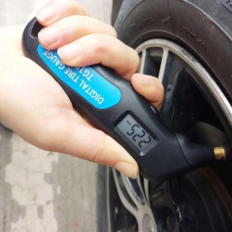 Digital LCD Car Tire Pressure Gauge Meter for Truck Motorcycle Bike with Stylish Design