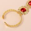 Tip Protection Hollow Red Gem Knuckle Rings Nail Rings Belly Dance Bracelet Golden Finger Bracelet