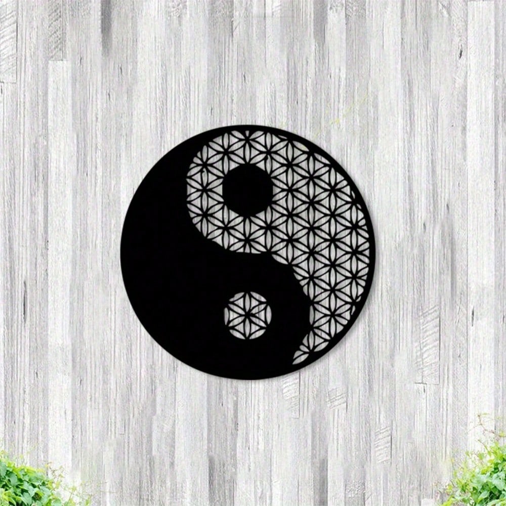 Flower of Life Metal Wall Art: Sacred Geometry Zen Decor & Spiritual Gift