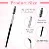 6 Pack Eyelash Brush Eyebrow Spoolie Reusable Mascara Brush Wands Black Portable Eye Brushes Makeup Lash Spoolies Set for Eyelash Extension Makeup