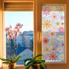 Laser-cut Vibrant Floral Pattern Home Glass Door and Window Decorative Static Cling Stickers
