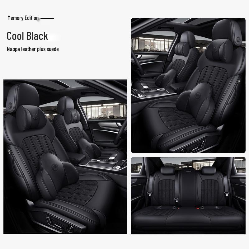 Universal Suede Car Seat Cover: Full Coverage, Ventilated, All-Season Cushion