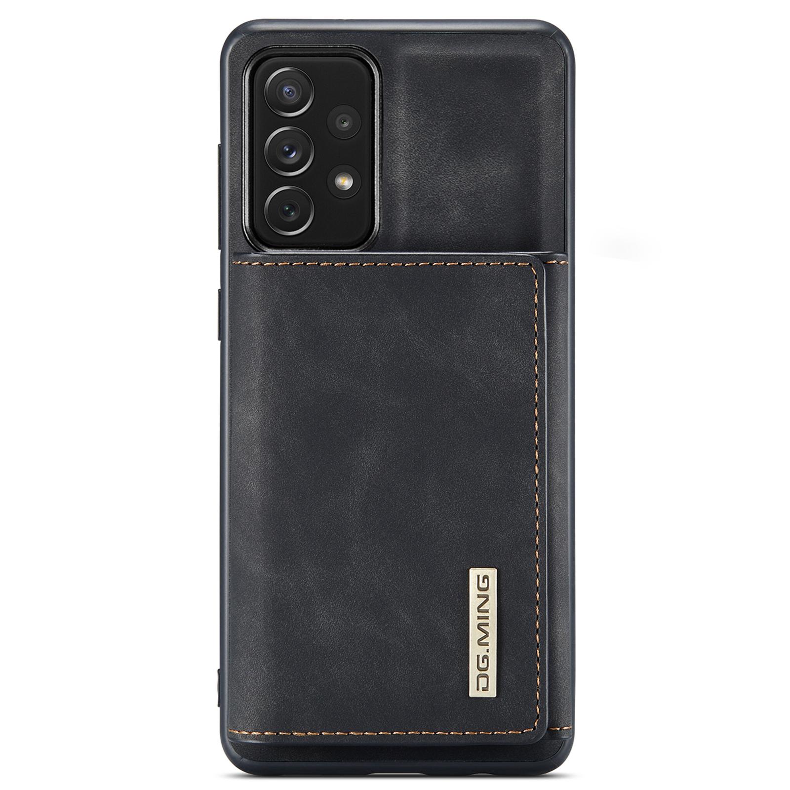 

DG.MING M1 Series Drop-proof Well-protected Support Wireless Charging Detachable 2-in-1 Wallet Cell Phone Case for Samsung Galaxy A73 5G Black