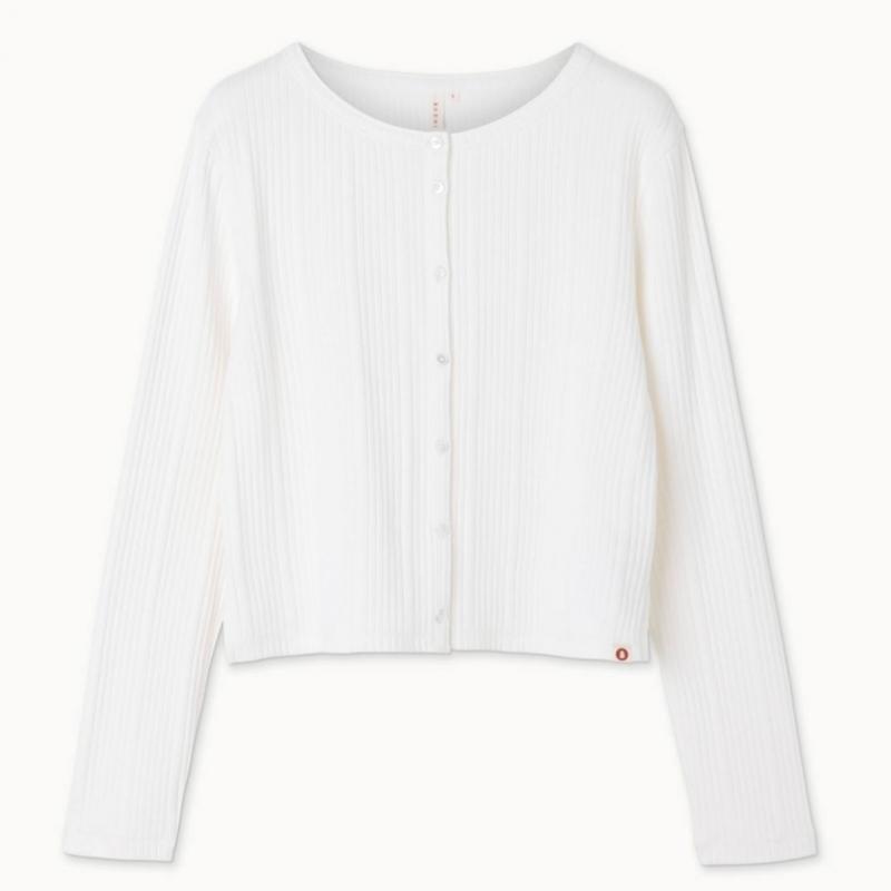 Budhi Mudra Pointelle Cardigan Star White  B61002aca40 V10 