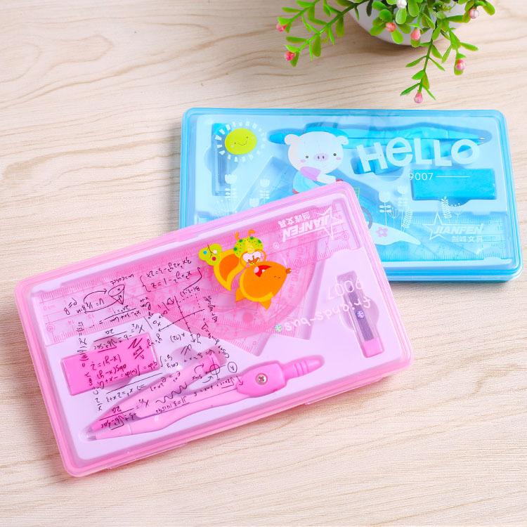 

1PC Drafting Tool Compass Ruler Geometry Math Sets Professional Student Stationery with Box