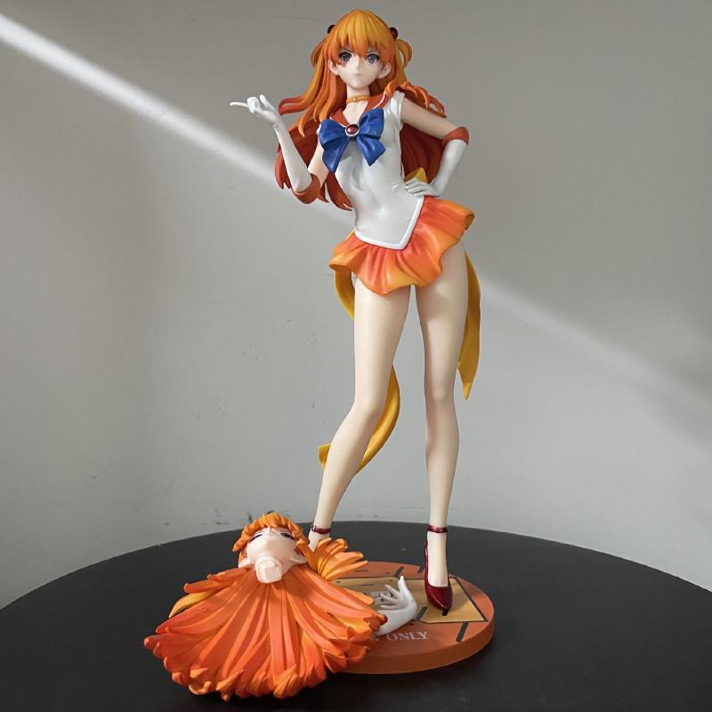27cm Asuka Langley Soryu Action Figure Manga Shikinami Figurine Anime GK Statue Peripheral Model Ornament Desktop Decor Gift