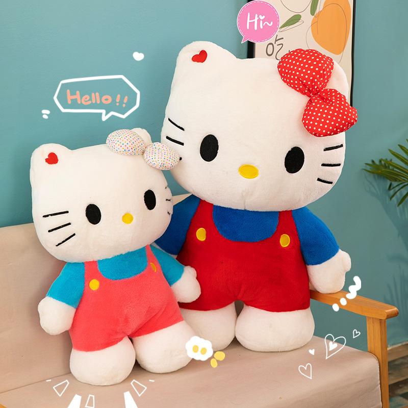 80cm Sanrio Kawaii Hello Kitty Plush Toy Stuffed Doll Cute Pillow Kids Birthday Xmas Gift Soft Furry Kitty Cat Plushie Dolls