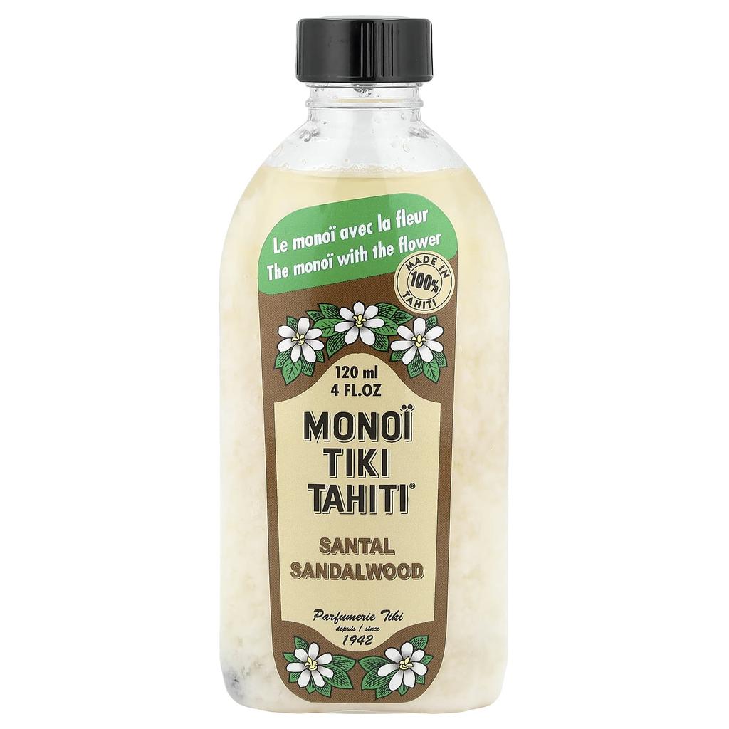 Monoi Tiki Tahiti®, Coconut Oil, Santal Sandalwood, 120 Ml (4 Fl Oz)