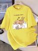 Unisex TShirt Summer The Cat That Always Wants To Sleep Pattern Prints T Shirt ONeck Fashion Harajuku Kawaii Y2K Clothing