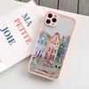 Cartoon Colourful Anime Painted House Scenery Phone Case For iPhone 16 15 14 13 12 11 Pro Max 7 8 Plus SE2020 X XR XS Back Cover