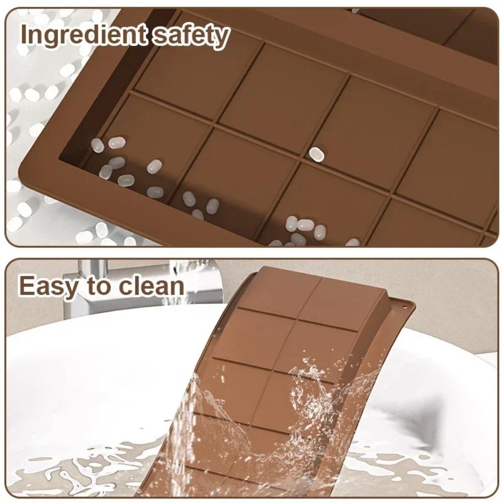 Chocolate Bar Silicone Molds Break Apart Wax Melt Mould Durable Rectangle Chocolate Baking Mold DIY Kitchen Cake Molds