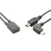 Mini USB Splitter Cable Female to 5p Male Wire Micro Male Charging Cable