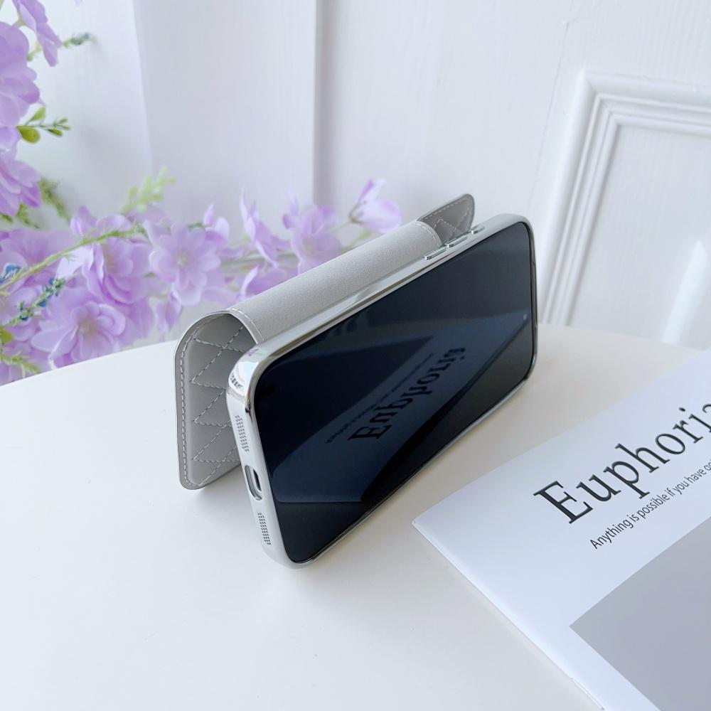 Flip Cover Vergoldet Transparent Magnetisch Faltbar Leder Geldbörse Hülle Für iPhone 17 16 15 14 13 12 11 Pro Max Steckplatz Karten Tasche Halter Abdeckung