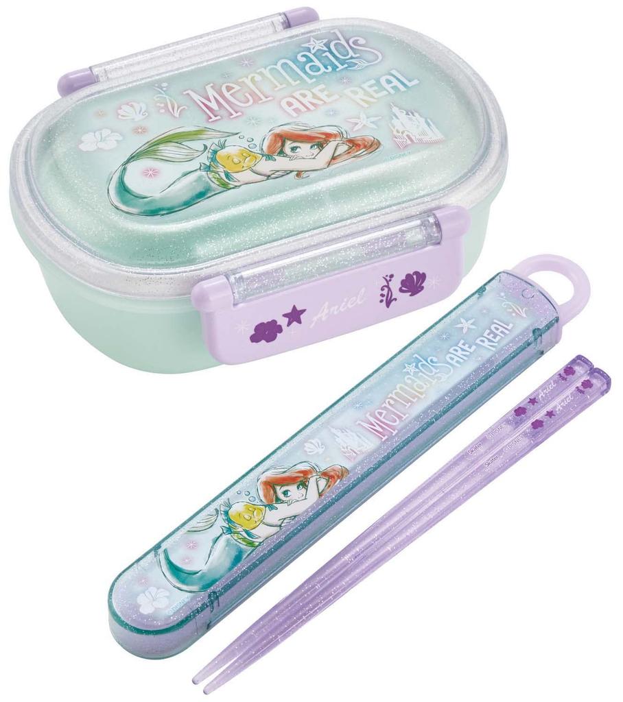 Skater Bento Disney Ariel for Made In Box, 360ml, 23, Antibacterial, Girls, Japan, QAF2BAAG-A