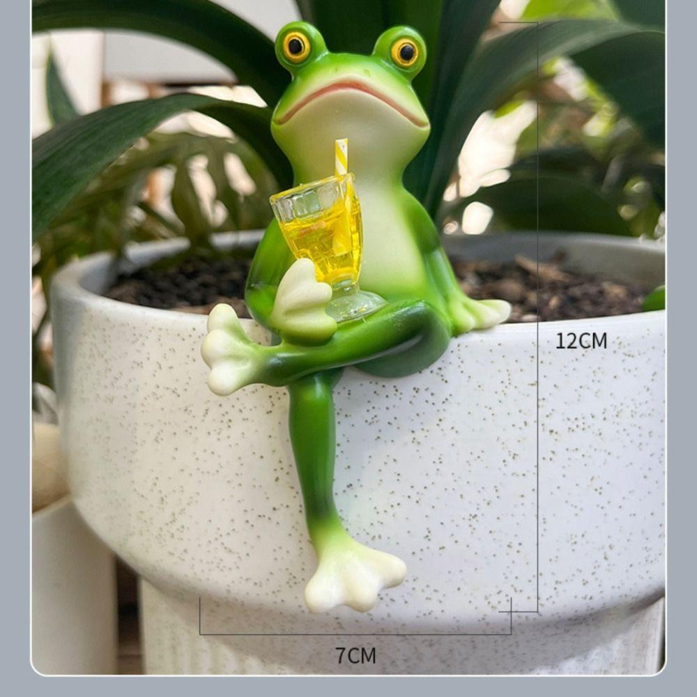 Hanging Flower Pot Edge Glass Fish Tank Pendant Resin Simulation Animal Ornament