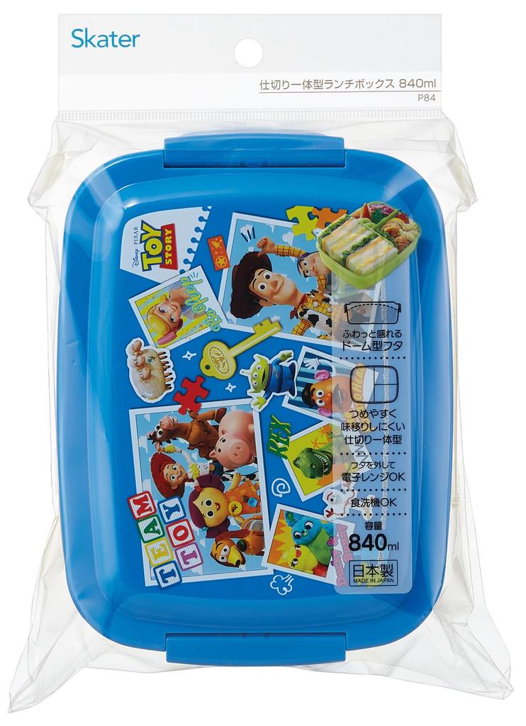 Skater Obědový box s integrovanou hračkou Toy Story Disney Vyrobeno v P8466816 Dětský tvar kopule s přepážkami, 840 ml, Design, Kluci, Japonsko,