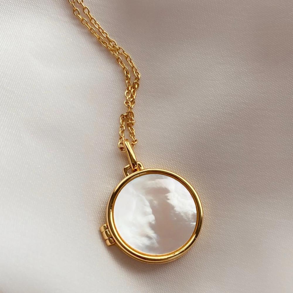 DIY Náhrdelník na fotku Magnetický pamětní šperk Personalizovaný náhrdelník se skořápkou a albuem Pro pár