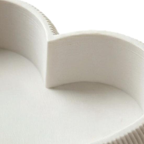 Minimalist Jewelry Holder Heart Shaped Tray, 3D Printed Ring Necklace Earring Holder, Small Organizer Romantic Desktop Trinket Dish for Dresser
