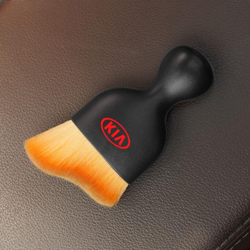 BBDT7 Car Interior Cleaning Soft Brush Tool Dust Remover For KIA K5 Sorento Ceed Carnival Stinger Forte Niro Cadenza Soul Cerato EV6