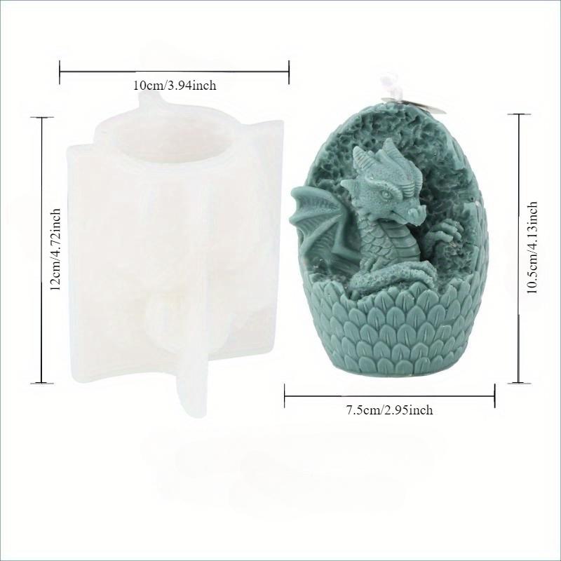 Molde de silicona para velas con forma de dragón, hecho a mano, para decoración de escritorio, yeso, aromaterapia, herramientas para hacer velas, molde de jabón de resina de cera de soja