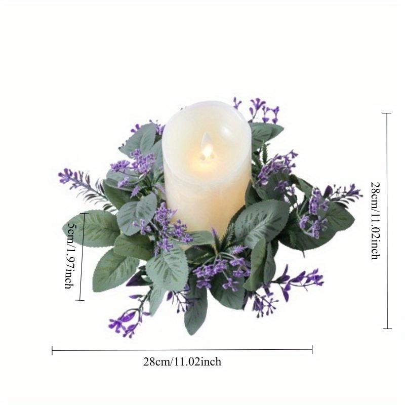 1Pc Simulation Plant Candlestick Garland Ring for Holiday Party Wedding Home Lampstand Props Decoration
