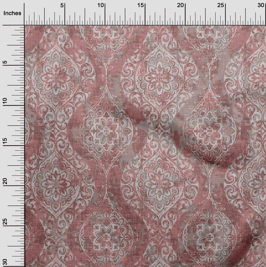 oneOone Cotton Poplin Dusty Pink Fabric Asian Diy Clothing Quilting Fabric Print Fabric By Yard 42 Inch