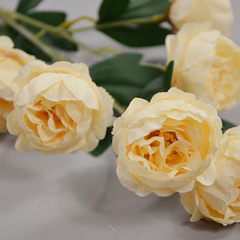 7-Head Silk Peony Artificial Flower Arrangement for Living Room Decoration and Wedding