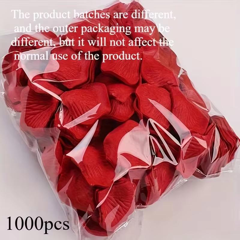 1000pcs Fake Rose Petals | Romantic Wedding Flower Decoration | Party Event Shooting Tool Suitable for Couples DIY Handmade Date