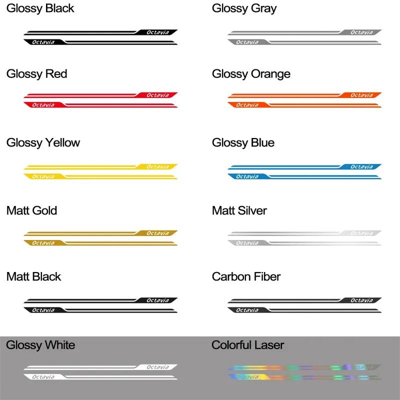 Auto Tür Seitenaufkleber für Skoda Octavia A5 A7 2 3 Combi VRS MK2 MK3 MK3 MK4 A8 A4 Tour RS Vinyl Dekor Aufkleber Auto Tuning Zubehör
