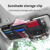 Sunshade Storage Bag Pu Leather Multi-Pocket Net Zipper Car Sun Visor Organizer Sunglasses Holder For Car Interior Accessories