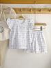 Childrens Summer Girl Pajamas With Short Sleeve Top And Shorts Set For Toddler Girls