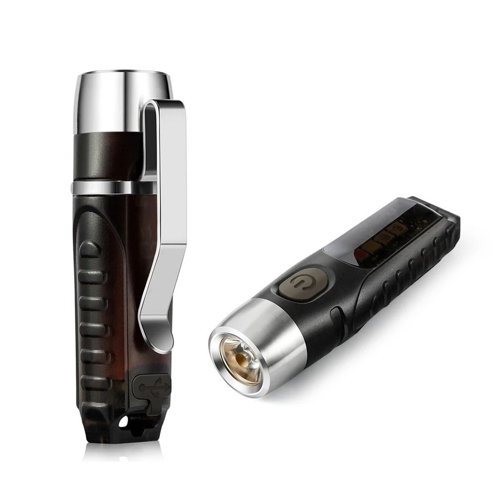 Super Bright Mini Keychain Flashlight 11 Modes High Power Portable Pocket Flashlight USB-C Rechargeable Multifunctional