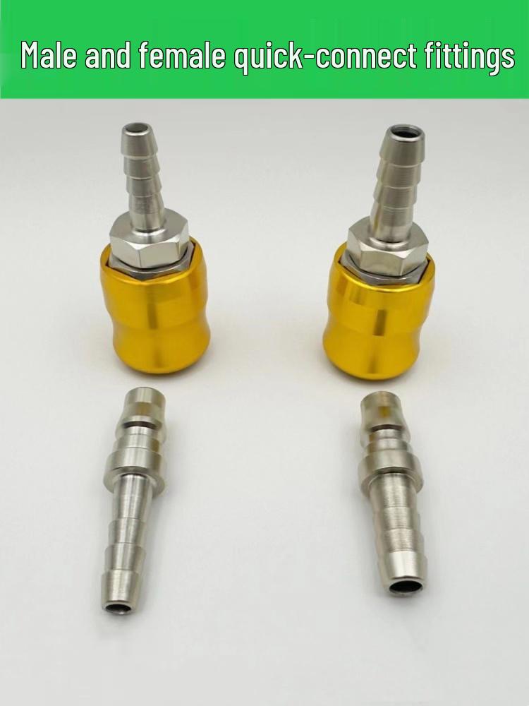 C-Type Pneumatic Quick Coupler, Durable High-Pressure Gas Pump Connector, 8mm/10mm Male & Female Push-in Plug.