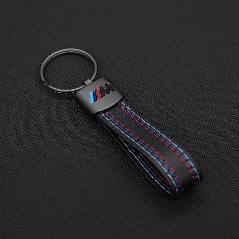 

2025 M Sport Styling Leather Car Emblem Key Fobs Key Chain for Bmw M Performance G30 G32 3 4 5 7 M3 M4 M5 X1 X3 X5 X6 X4 E61