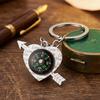Kompassnyckelring Legering Mini Kompass Väskberlock Utomhus Camping Ryggsäcksberlock Nyckelring Present till Vandrare