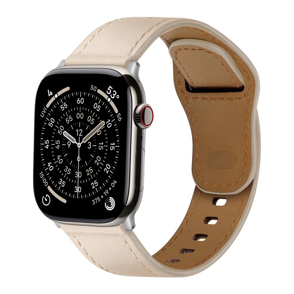 Leather For Apple Watch Bands 44mm 45mm 40mm 41mm 42mm 46mm Genuine Bracelet Correa iWatch Series 11 10 9 6 SE 7 8 Ultra 3 Strap
