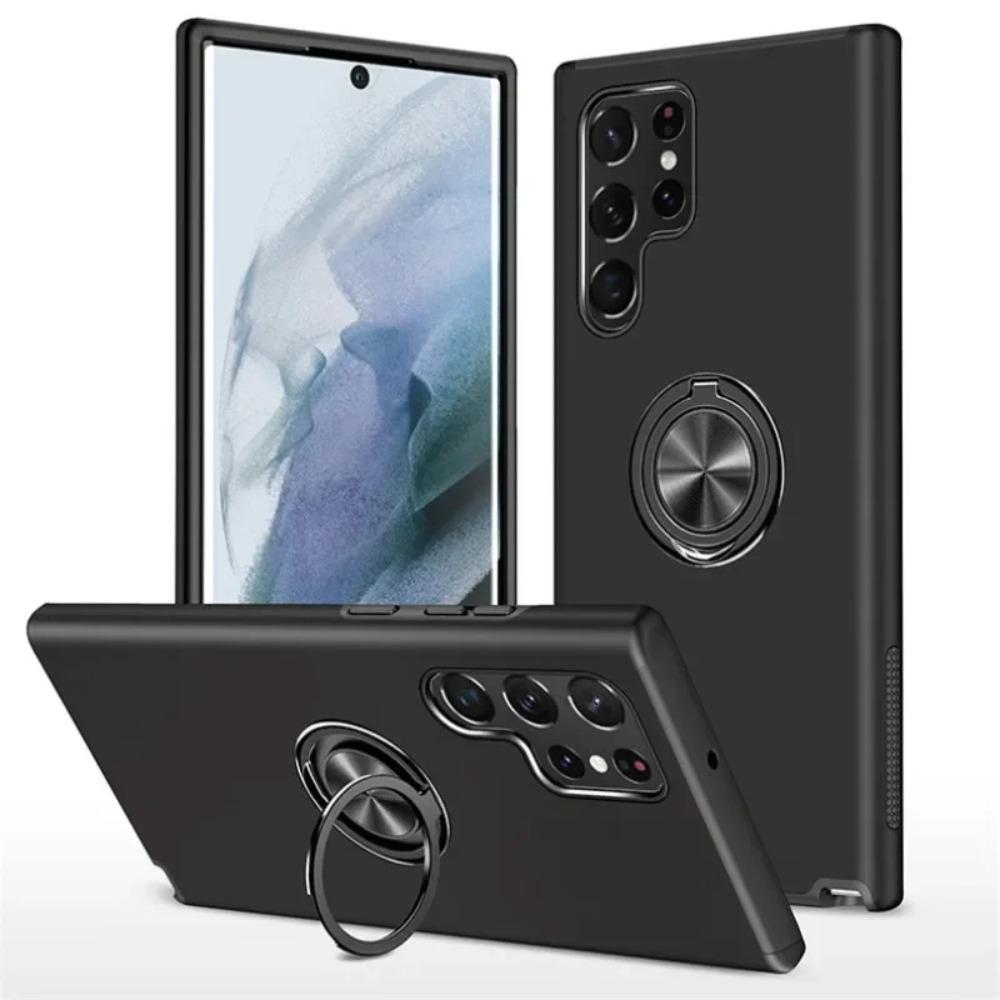 Premium Anti Theft Ring Stand TPU Bumper Shockproof Phone Case For Samsung Galaxy S26 S25 S24 Ultra S23 FE S22 S21 Plus Cover
