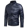Herbst und Winter Neue Herren Koreanische Mode Stehkragen Jacke Lederjacke Trend