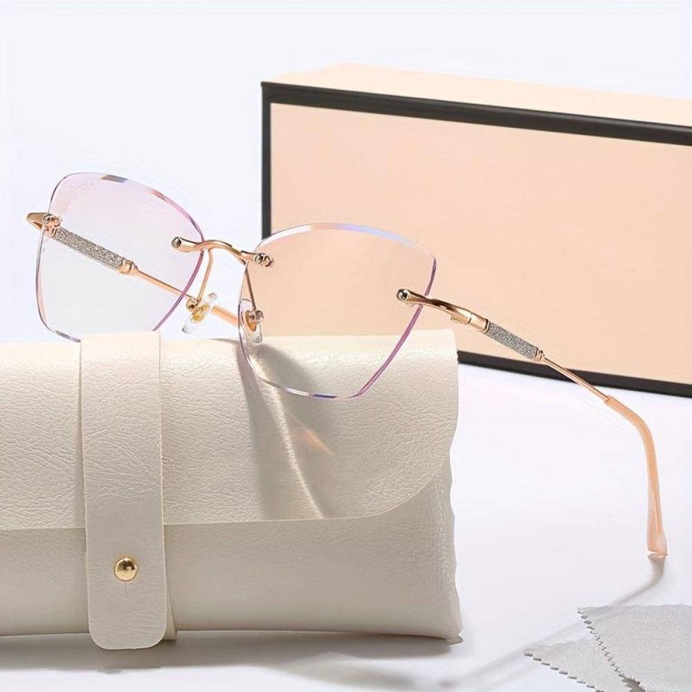 

Модные очки для пресбиопии без оправы, кошачий глаз, большая оправа, очки для чтения для женщин, +1.0+1.5+2.0+3.0+3.5+4.0 +200 золотой