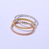 Minimalist Stacking Ring Set, Chic Twist Pinky Promise Rings for Women, Anti Allergy Stainless Steel Metal Wedding Bands Jewelry