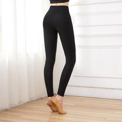 Schwarze Ballett-Leggings mit hoher Taille für Erwachsene, Modal-Stretch-Tanzhose – Slim Fit-Trainings- und Übungshose