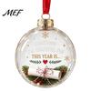 Christmas Gift Ornaments for Garden 3D Clear Ball Ornament, Holiday Message Keepsake, Acrylic Decorations Bedroom Windows Tree Hanging Decoration