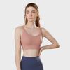 Women’s High-Impact Sports Bra - Gathered Back, Shockproof, One-Piece Design for Fitness, Running, and Yoga