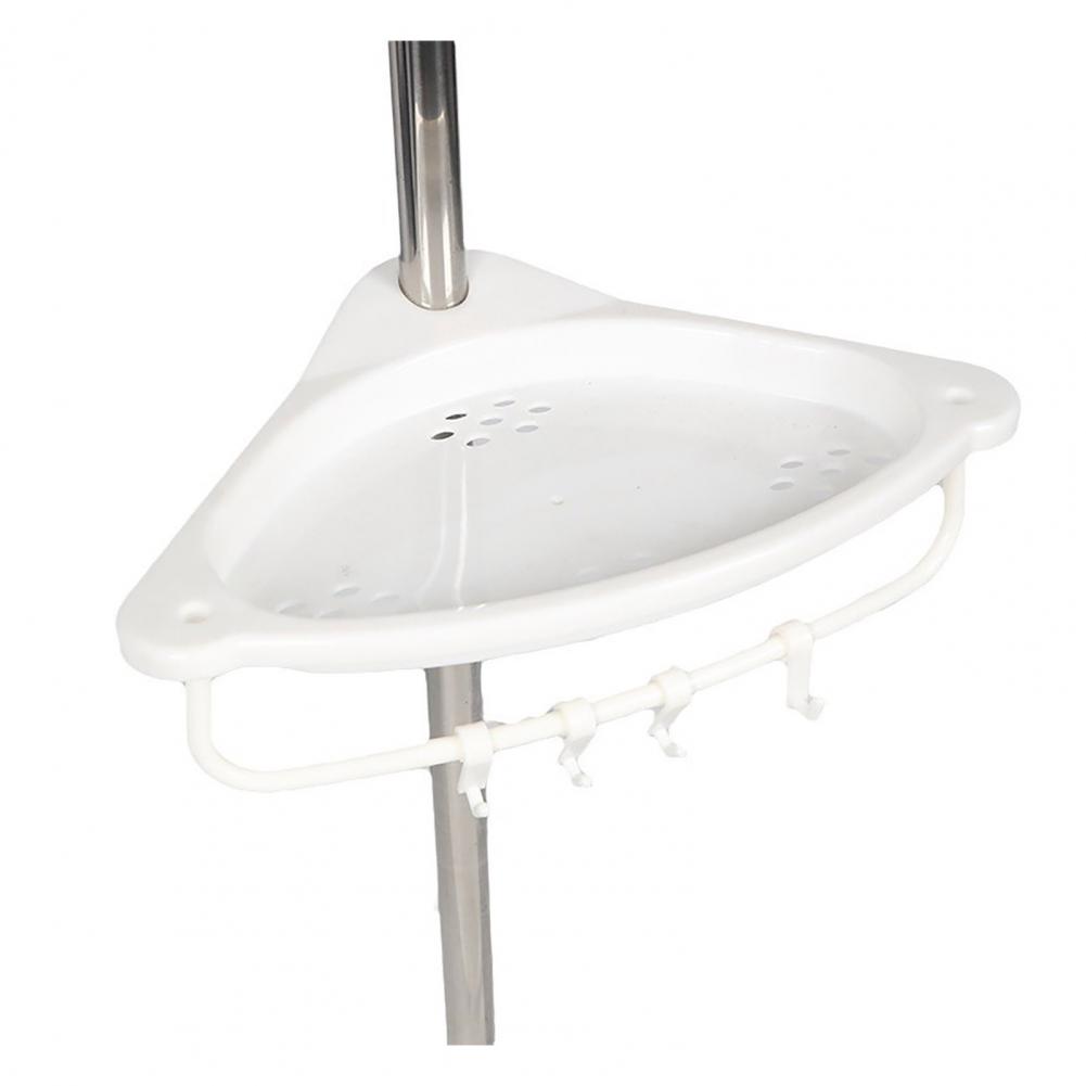 

Shower Rack Adjustable Four-tier Corner Shower Caddy with Anti-rust Coating for Simple Installation Ample Storage Space білий