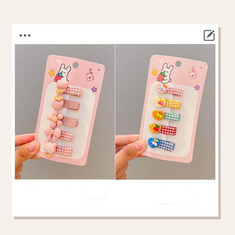 5pcs/set Baby Hairpin Cute Cartoon Animal Hair Clip for Kid Girl Fashion Bang Side Clip for Children Hair Accessories