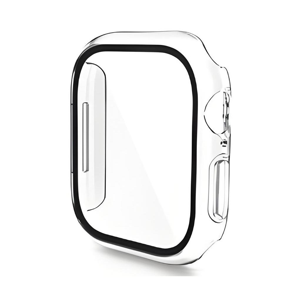 For Apple Watch Series 11/10 42mm Watch Case ENKAY HAT PRINCE Rubberized Hard PC Cover with Tempered Glass